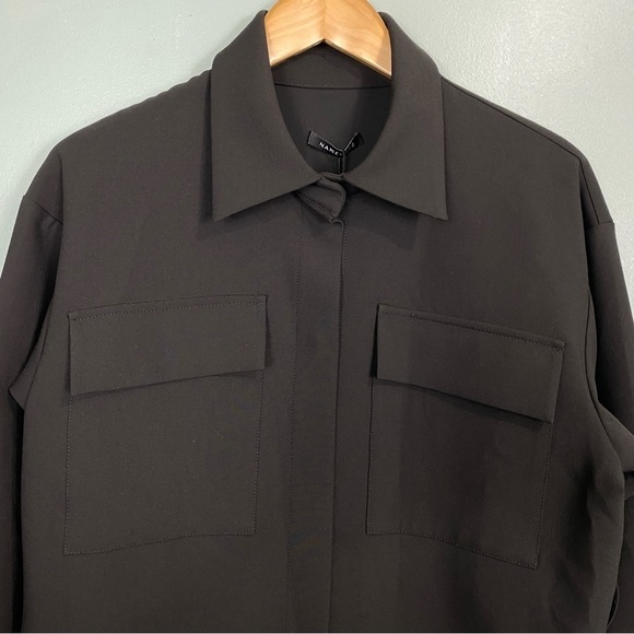 Namelazz Button Up Coat Black One Size‎ MISSING BELT - Picture 2 of 7